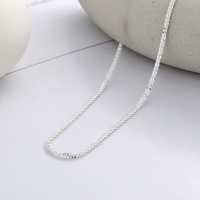 wholesale S925 Sterling Silver European and American Cross-Border Exaggerated Geometric Shiny Temperament Lady Internet-Famous Versatile Basic Necklace-YL505/approx. 4.9g 925 silver