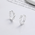 wholesale S925 Silver Fashion Korean Style Ins Wind Twist Design Commuter Versatile Earring Ear Clip-0-0