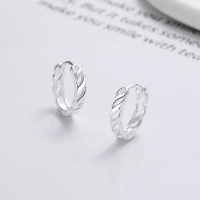 wholesale S925 Silver Fashion Korean Style Ins Wind Twist Design Commuter Versatile Earring Ear Clip-YHR314/approx. 1.5g 925 silver