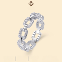 wholesale S925 Sterling Silver, Full-Body Moissanite Ring for Women, Non-Fading, Cross-Border Hot-Selling New Style, Ready to Ship-Moissanite US No. 9