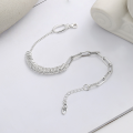 wholesale S925 silver Yunchaoxuan fashion Korean-style trendy personality ins wind spliced chain silver ring chain bracelet-0-2