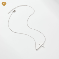 wholesale S925 Sterling Silver Cross Pendant Necklace for Women, Minimalist and Versatile Choker, Light Luxury and Unique High-End Feel-0-4