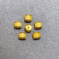 wholesale Gold-plated S925 silver popular crystal rainbow pill hamburger multi-gemstone round bead ancient gold spacer bead bracelet-0-11