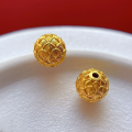 wholesale Gold-plated S925 ancient silver openwork components with chiseled lotus beads, auspicious clouds, Ruyi, and formless beads, round scattered beads for DIY-0-11