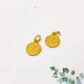 wholesale S925 gold-plated auspicious bean leaf pendant charm DIY semi-finished crystal jewelry accessory-0-6
