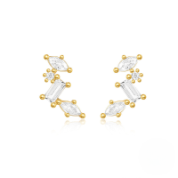 wholesale S925 Sterling Silver Multi-layer Marquise Teardrop Earrings-Gold#5 925 silver