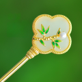 wholesale Pure silver gold-plated and cold enamel New Chinese-style antique cheongsam Hanfu updo accessories hairpin hair stick with step shake and Hetian jade-0-0