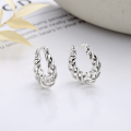 wholesale S925 silver retro fashion commuter essential twist-shaped lightweight luxury design earrings ear clasps-0-0