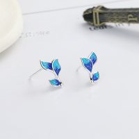 wholesale S925 Silver Cloud Tide Pavilion Fashion European and American Cross-Border Enamel Drip Glue Creative Design Internet-Famous Style Earrings Ear Studs-YFR481M/approx. 1.2g 925 silver