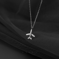 wholesale S925 silver necklace women's Korean style small fresh diamond-inlaid airplane collarbone chain personality cute neck accessory D7904-0-0