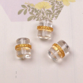 wholesale S925 silver gold-plated, natural white crystal accessories, flower bead spacers, semi-finished DIY jewelry crystal bracelet-0-13