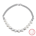 wholesale 925 Silver Cloud Traction New Style Cultured Freshwater Pearl and Cuban Link Design Unisex Bracelet for Men and Women Distribution Wholesale-0-5