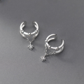 wholesale S925 Sterling Silver Inlaid Diamond Starry Double-Layer Ear Clips Ins Style High-End Ear Jewelry M03291-0-0