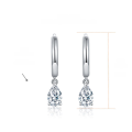 wholesale 18k gold-plated S925 silver with new 4*6mm teardrop pear-shaped earrings genuine moissanite passed diamond tester-0-6