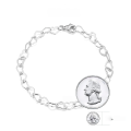 wholesale S925 Sterling Silver & White Gold Heart Bracelet, Korean Stylish and Versatile, Factory Direct-0-1