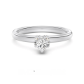 wholesale S925 Sterling Silver Cross-Border Women's Simple Heart-Shaped Solitaire Zircon Ring 03 Carat - 4 Carat Love Main Stone-0-6