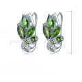 wholesale S925 Silver New Light Luxury Natural Garnet Earrings, Designed with a High-End Feel, Gemstone Stud Earrings-0-6
