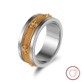wholesale 925 Sterling Silver Rotating Anxiety Ring for Men, Trendy Stress Relief Fashion Jewelry, Cross-Border Best-Seller in Japan and Korea-0-0