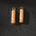 wholesale Gold-plated 925 Ancient Silver Nana Tong Enamel Pendant Five Scripture Barrel Bead Pendant DIY Bracelet Necklace String Accessories-0-7