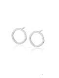 wholesale 925 Silver Cross-Border Hot-Selling Geometric Micro-Pave Circle Ring Necklace and Earrings Set, New Ins-Style Jewelry for Women-0-7