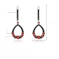 wholesale 925 Silver Exquisite and Luxurious Natural Garnet Earrings, Prosperity Series Gemstone Stud Earrings-0-0