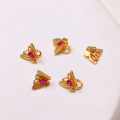 wholesale S925 gold-plated heart butterfly small flower tassel drop pendant bracelet DIY semi-finished accessories new product-0-8