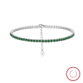 wholesale S925 Sterling Silver 20mm Colorful Zircon Tennis Adjustable Bracelet, Fashionable and Versatile-0-13