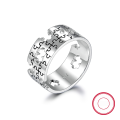wholesale S925 Sterling Silver Geometric Puzzle Earrings Set, Trendy, Versatile, and Creative Ins-style Ring-0-0