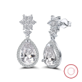 wholesale S925 sterling silver gold-plated ultra-sparkling zirconia drop earrings, manufacturer wholesale-0-8