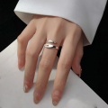 wholesale S925 silver retro-style cross ring for women, Thai silver distressed lettering personalized finger ring jewelry J7754-0-3