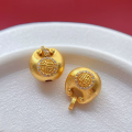 wholesale Gold-plated 925 ancient silver accessories Lily of the Valley Chubby Fu pendant, bride A'Dai hamburger bead, small waist spacer bead DIY-0-8