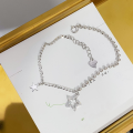 wholesale S925 Sterling Silver Five-Pointed Star Bracelet for Women, Small Batch Design, Light Luxury Gift for Girlfriend Gift Hand Jewelry-0-1