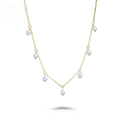 wholesale 10K Gold Artli Jewelry Small Design Full Star White Sapphire Necklace Simple Luxury High-End Sense Collarbone Chain-0-0