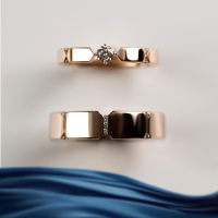 wholesale S925 Sterling Silver INS Popular Women's Ring, Small and Exquisite, Advanced and Minimalist Zircon Silver Jewelry, Couple's Matching Ring, Wedding Jewelry-Women's Ring with Zircon (Gold)  US 7