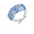 wholesale 925 silver jewelry with a niche design aesthetic, featuring a natural colored gemstone, vintage European-style topaz ring-0-5