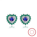 wholesale S925 sterling silver gold-plated ultra-sparkling zirconia drop earrings, manufacturer wholesale-0-130