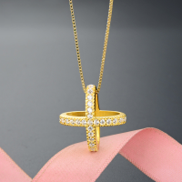 wholesale S925 silver small fresh zircon pendant necklace, Korean and Japanese style, with diamond inlay and 3D pendant, minimalist style for women-Single Pendant - Without Chain>925 Silver