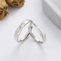 wholesale S925 Sterling Silver Korean-style Creative Twisted Textured Forever Romantic Couple Ring-0-0