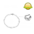 wholesale S925 Sterling Silver & White Gold Heart Bracelet, Korean Stylish and Versatile, Factory Direct-0-2