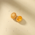 wholesale S925 Gold-Plated Silver with Amber Through-Hole Bead Spacer Bracelet Necklace DIY Jewelry Accessories-0-5