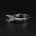 wholesale 9/10/14/18K White Gold Classic Elegant 2-Carat Four-Prong Micro-Set Diamond Ring Mount-0-0