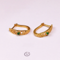 wholesale Metal S925 gold-plated finished semi-finished ear studs hoop bow snake earrings DIY accessories new products-0-8