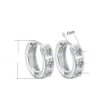 wholesale S925 Sterling Silver Moissanite Hoop Earrings, Luxury High-End Earrings, Elegant Circle Ear Clasps for Women, Versatile Gift for Girlfriend-0-6