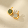 wholesale Gold-plated 925 ancient silver fittings inlaid with Hetian jade rabbit and butterfly drop handmade DIY jewelry accessories-0-17