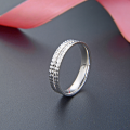 wholesale 925 Silver Korean Fashion Stylish Minimalist Men's Ring, Ins Style Niche Design with Creative Engraving-0-1