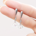 wholesale S925 sterling silver Korean minimalist earrings for women, small and unique design, vintage and trendy, elegant and versatile earrings-0-1
