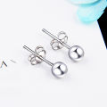 wholesale Metal material: S999 silver Korean Dongdaemun minimalist bean earrings, fresh and versatile popular ear drops cross-border new wholesale-0-3