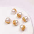 wholesale S925 silver gold-plated accessories with natural pearl pendant, earrings, bracelet, necklace, and DIY semi-finished jewelry-0-10