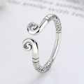 wholesale S925 Sterling Silver Retro Creative Black Myth: Wukong Golden Hoop Couple's Open Adjustable Ring-0-1