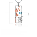 wholesale 925 silver designer-style high-end jade rabbit pendant with natural wind elements, featuring a natural topaz necklace pendant-0-4